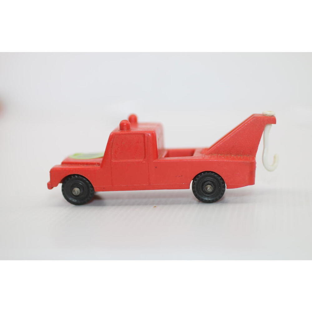 LKE Prod Denmark red Towing Tow Truck Toy Vintage Miniature Plastic Car